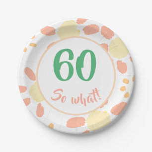 60 na und Inspirierende 60. Geburtstagsblumen Pappteller