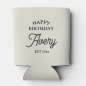 60 No Notes Birthday Personalized Minimal Party Dosenkühler (Rückseite)