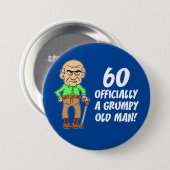 60 Offiziell ein gruseliger alter Mann Button (Vorne & Hinten)