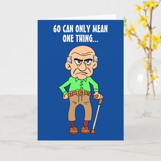 60 Offiziell grauenhafter alter Mann 60. Geburtsta Karte (Gelbe Blume)