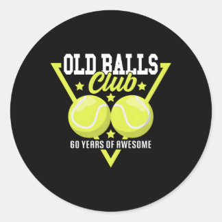 60. Old Balls Club I Tennis Runder Aufkleber