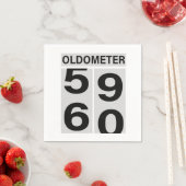 60. Oldometer Geburtstag Serviette (Beispiel)