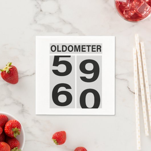 60. Oldometer Geburtstag Serviette (Beispiel)