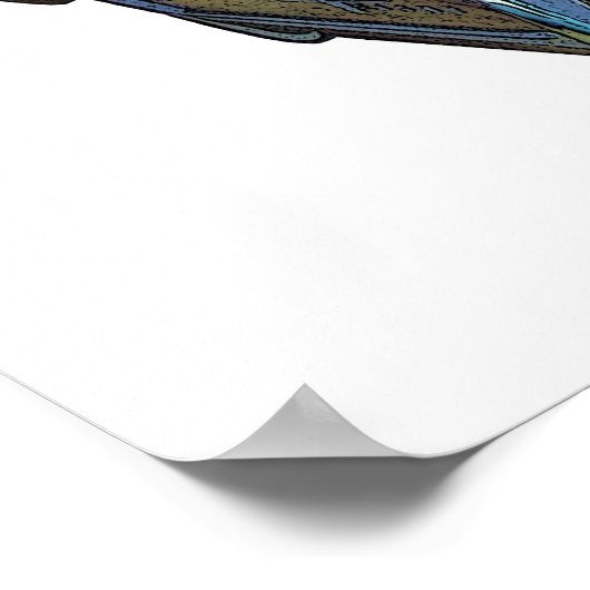 60 Oldsmobile Rear View Poster (Ecke)