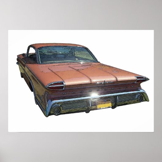 60 Oldsmobile Rear View Poster (Vorne)