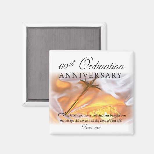 60. Ordination Jubiläum, Cross Candle Magnet (Vorderseite/Rückseite)