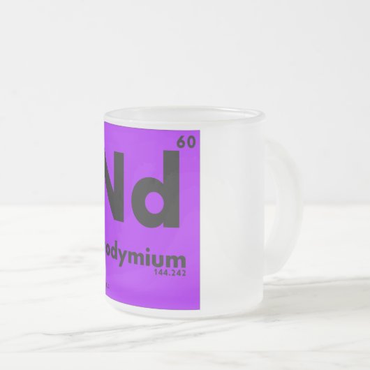 60 Periodensystem des Neodym-| der Elemente Mattglastasse (VorderseiteRechts)