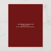 60 Red Gold Budget 60. Geburtstag Einladung Flyer (Hinten)