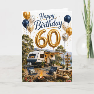 60. Reise-Geburtstag Karte