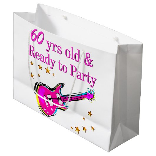 60. ROCK STAR GROßE GESCHENKTÜTE (Vorderseite Schrägansicht)