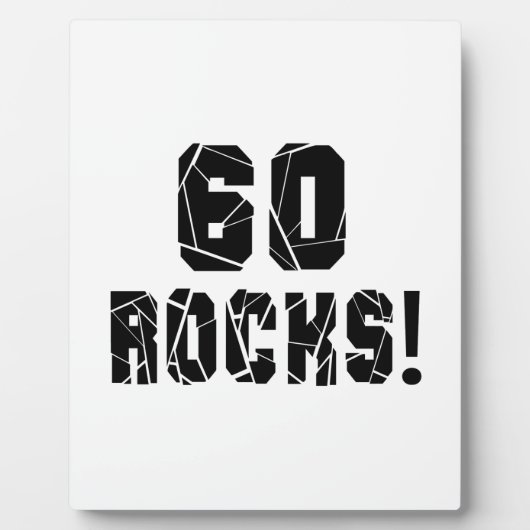 60 Rocks Birthday Design Fotoplatte (Vorderseite)