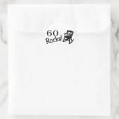 60 Rocks (Rocker) Runder Aufkleber (Tasche)