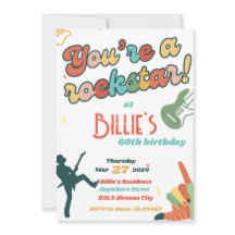 60 Rocks Rockstar Gitarre 60. Geburtstag Einladung