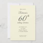 60 Rose 60. Geburtstagsparty Einladung (Vorderseite)