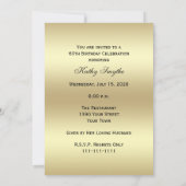 60. Rose Gold Foto Geburtstagsparty Einladung (Rückseite)