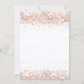 60. Rose Goldballons weiß Einladung (Rückseite)