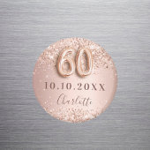 60. Rose Goldrot Save the Date Magnet