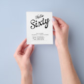 60 Schwarz-weißes Budget 60. Geburtstag Einladung Flyer (Gruppe)