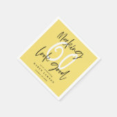 60 sehen gut aus als bunte Geburtstagsparty Serviette (Ecke)