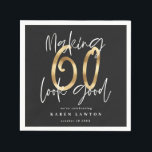 60 sehen gut aus wie Gold Geburtstagsparty Serviette<br><div class="desc">60 aussehen gut Gold Effekt Geburtstagsparty Servietten. Teil einer Sammlung.</div>