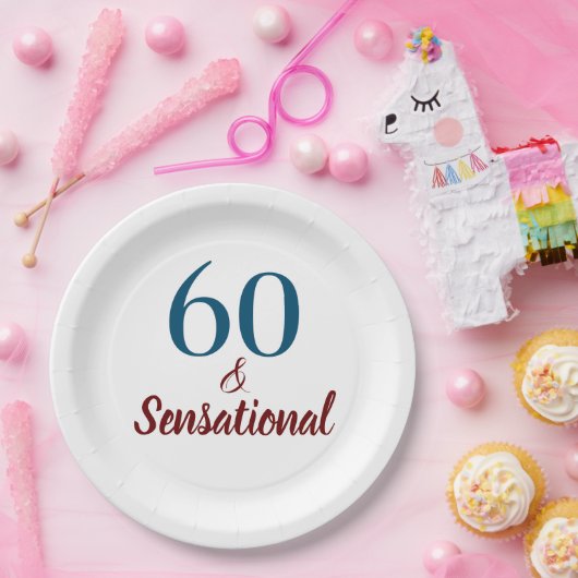 60 & Sensational Birthday Party Pappteller (Party)