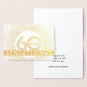 60 & Sensationell Chic Vintage Deco Geburtstag Folienkarte