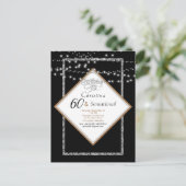 60 & sensationelle LIghts Geburtstagsparty Einladu Postkarte (Stehend Vorderseite)