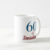 60 & sensationeller Geburtstag Kaffeetasse (VorderseiteRechts)