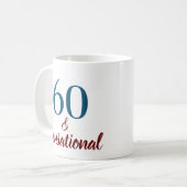 60 & sensationeller Geburtstag Kaffeetasse (Vorderseite Links)