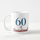 60 & sensationeller Geburtstag Kaffeetasse (Links)