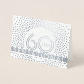 60 & sensationelles Glück Geburtstag Chic Vintager Folienkarte (Vorderseite)