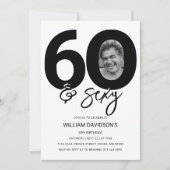 60 & Sexy Foto 60. Geburtstagseinladung Einladung (Vorderseite)