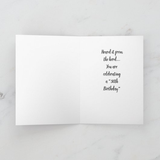 **60. & SIE SIND FABULOUS WIE GEWÖHNLICH KARTE (Innenseite)