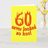 60 so heiß nie geschaut! karte (Gelbe Blume)