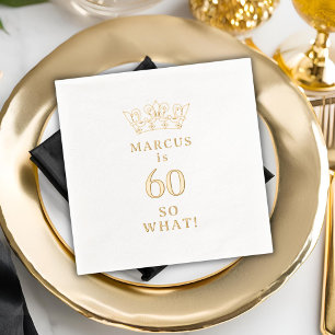 60 So, was Funny Laurel Wreath Crown 60. Geburtsta Servietten Mit Folie