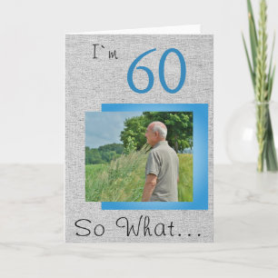 60 So, was Funny Sprichwort Rustic 60. Geburtstag  Karte