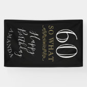 60 So, was lustiges Zitat Black Elegant 60. Geburt Banner (Horizontal)