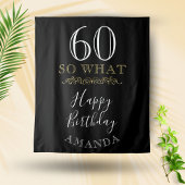 60 So, was lustiges Zitat Black Elegant 60. Geburt Wandteppich