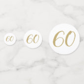 60 So, was lustiges Zitat Golden Script 60. Geburt Konfetti (Rückseiten)