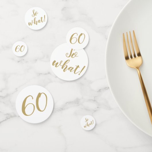 60 So, was lustiges Zitat Golden Script 60. Geburt Konfetti (Gruppe)