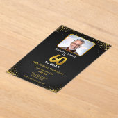 60 So What Black Gold 60th Birthday Photo Acryleinladungen (Ablage )