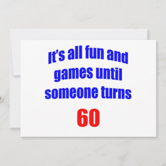 60 Spaß und Spiele Einladung