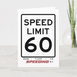 60. Speed Limit Geburtstagskarte Dankeskarte