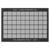 60 Square FotoCollage mit einfachem Text - schwarz Tischdecke (Vorderseite (Horizontal))