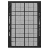 60 Square FotoCollage mit einfachem Text - schwarz Tischdecke (Vorderseite)