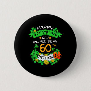 60. St Patricks Tag Geburtstag Opa Oma 60. Button