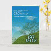 60 Tage Sobriety Summer Meadow Karte (Gelbe Blume)