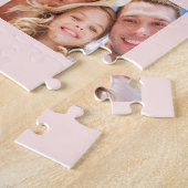 60 th birthday custom foto rose gold blush pink puzzle (Seite)