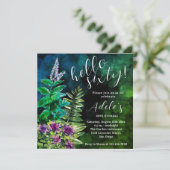 60 th birthday wild herbs watercolor einladung (Stehend Vorderseite)