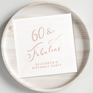 60 tolle Geburtstagsparty Rose Gold Servietten Mit Folie
